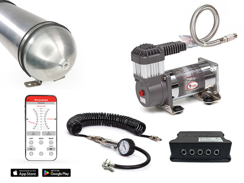 Airbag Man FS ECU with Tyre Inflation using 3 Gallon Air Tank and Heavy Duty Air Compressor