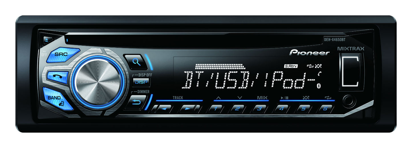 Pioneer Dehx4650BT  Cd  Tuner/Bluetooth/Iphone/Ipod DEHX4650BT