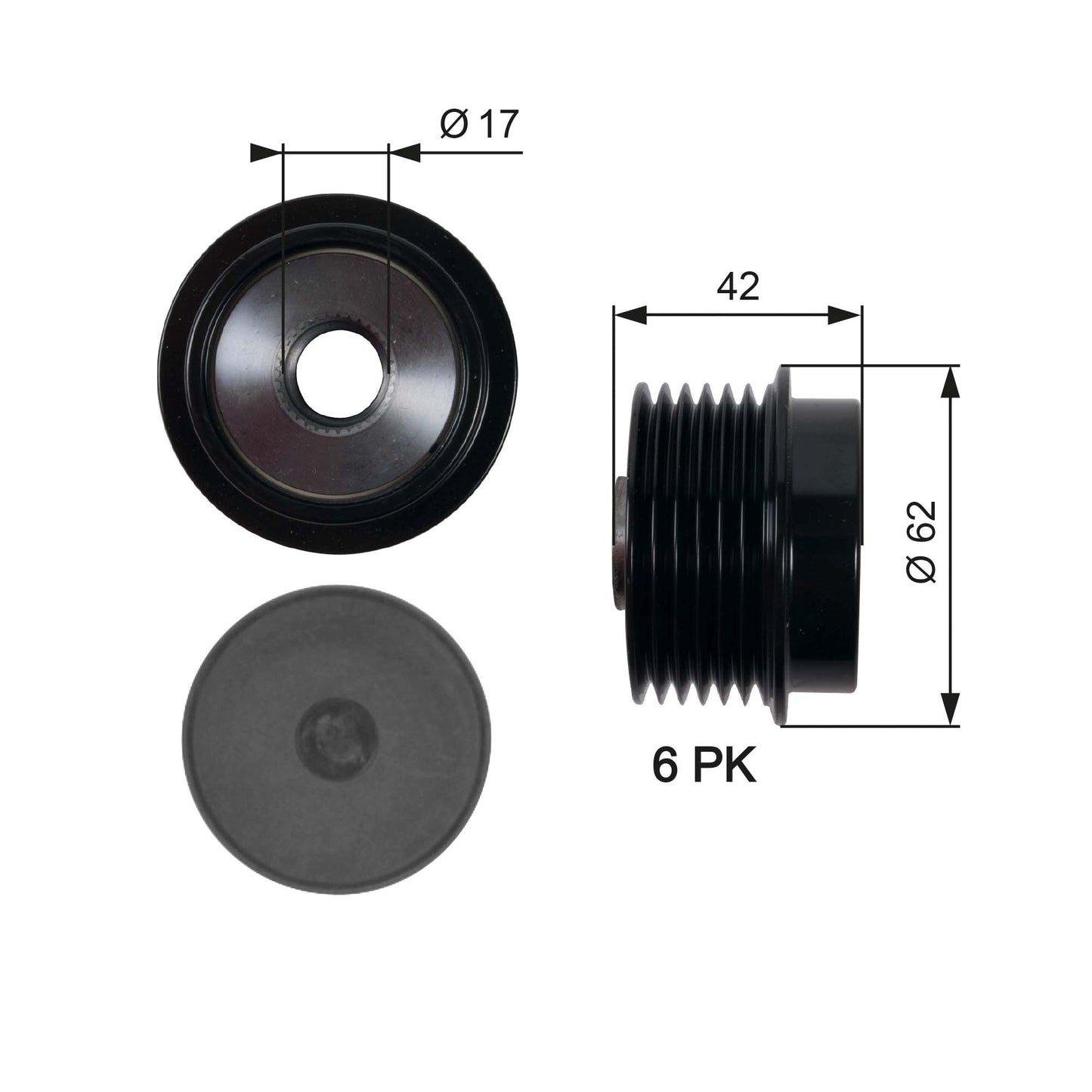 Gates Drivealign Overrunning Alternator Pulley OAP7152