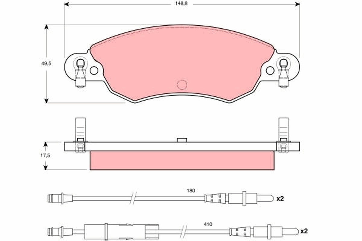 TRW Brake Pad Set GDB1447