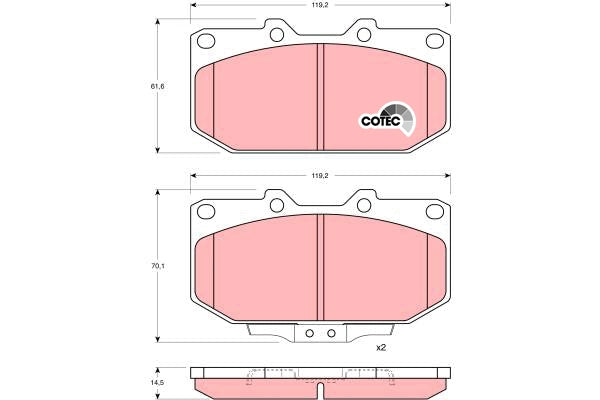 TRW Brake Pad Set GDB1006DT