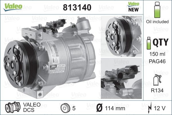 Valeo AC Compressor 813140