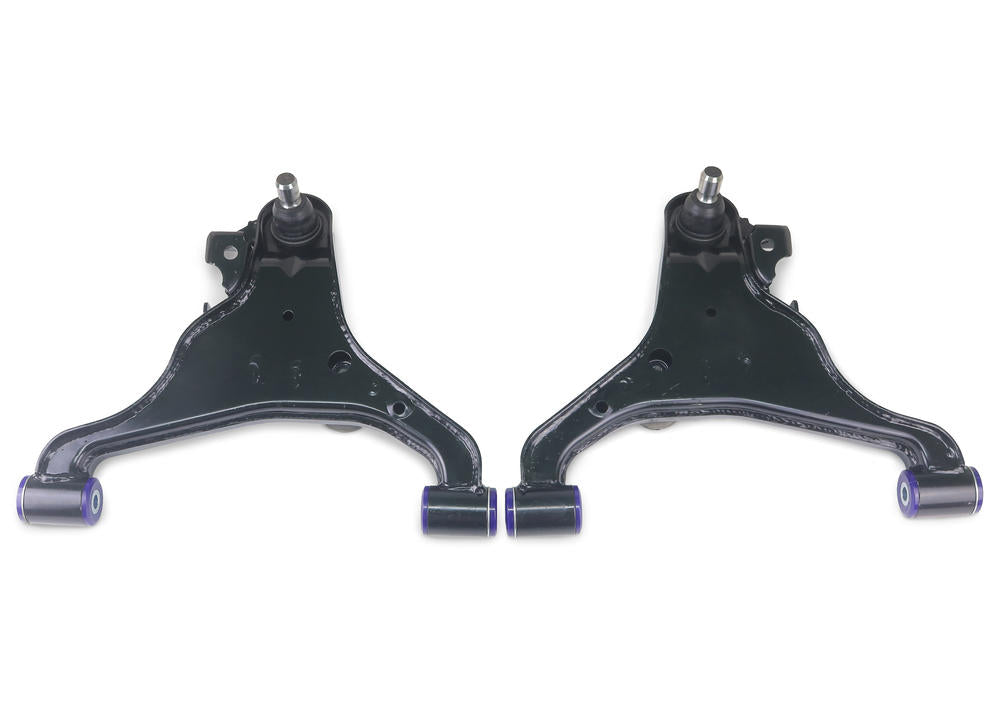 SuperPro Front Lower Control Arm Kit to suit Nissan Navara D40 Thailand build manual models TRC550