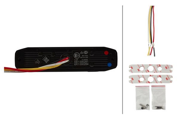 Hella 12/24V Bst Slim Directional Warning Lamp, Blue/Red 6 Led, Surface Mount - 2 Pcs 2XD 014 562-811