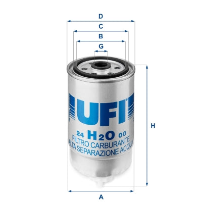 UFI Filters Fuel Filter 24.H2O.00