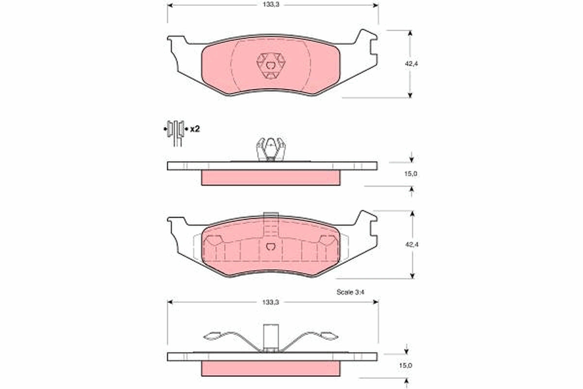 TRW Brake Pad Set GDB4012