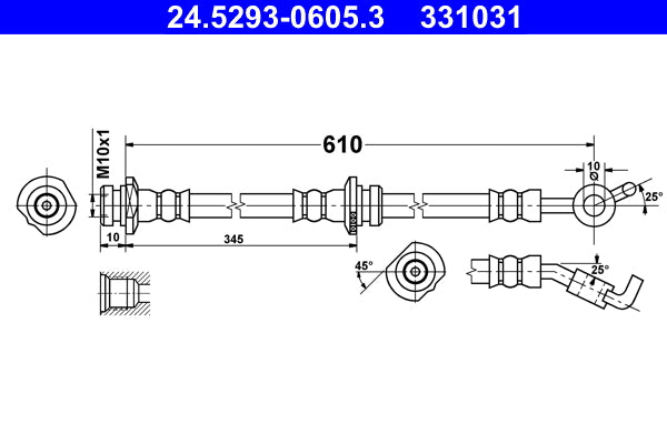 ATE Ceramic Brake Pad Set Front 13.0470-2764.2