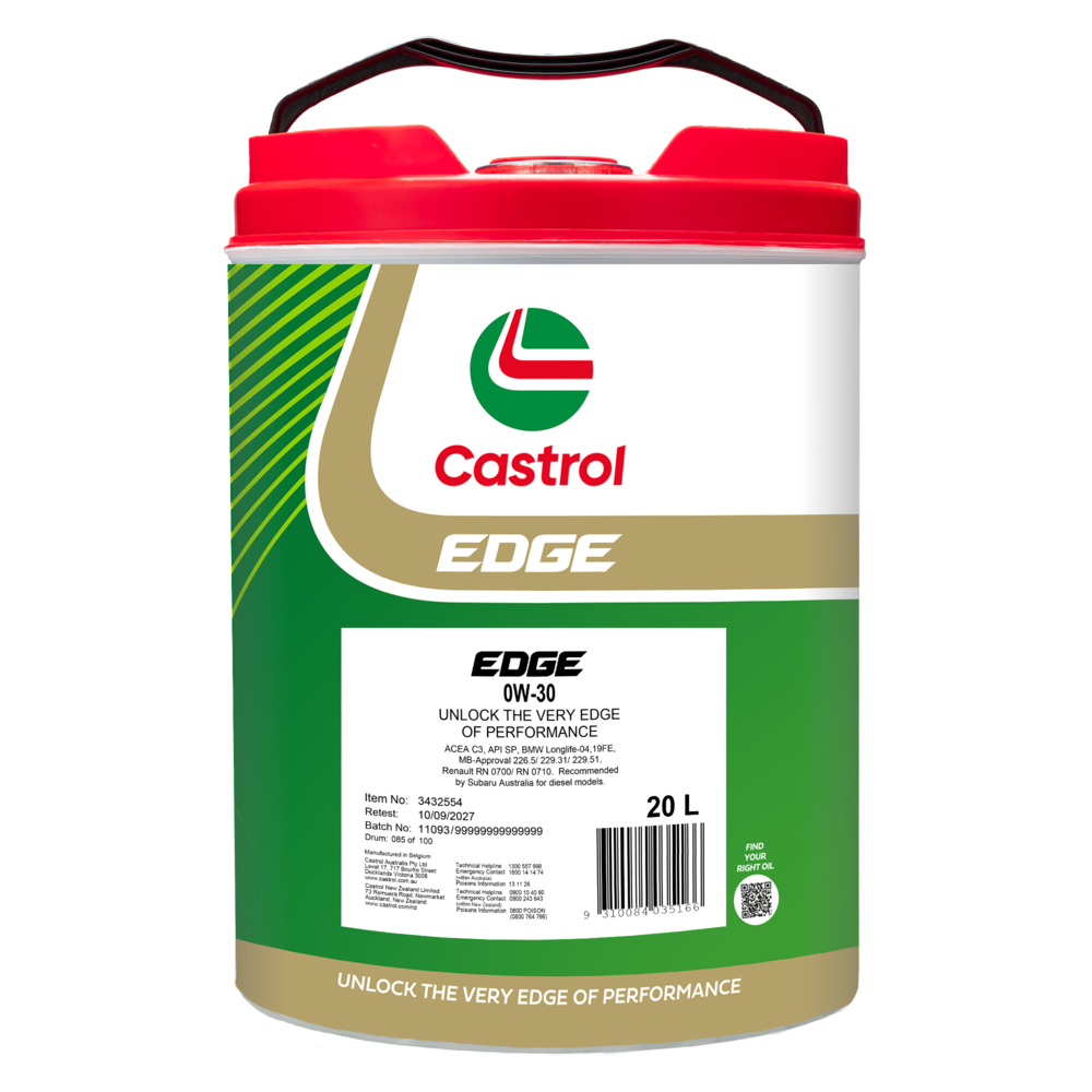 Castrol EDGE 0W-30 Engine Oil 20L 3432554