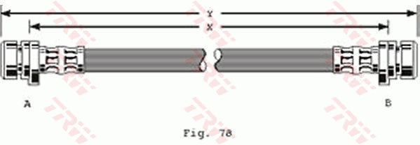 TRW Brake Hose PHA182
