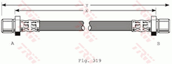 TRW Brake Hose PHA216