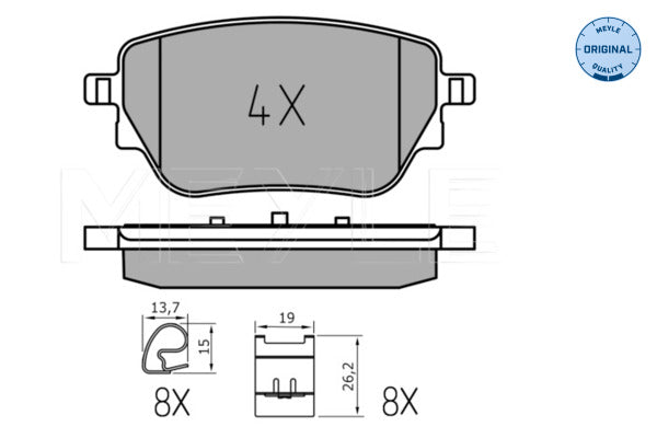 MEYLE Brake Pad Set 025 229 8617