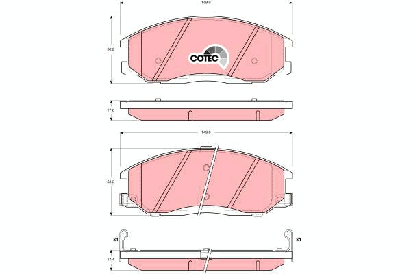 TRW Brake Pad Set GDB3244DT