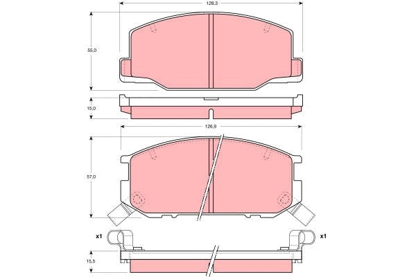 TRW Brake Pad Set GDB1190DT