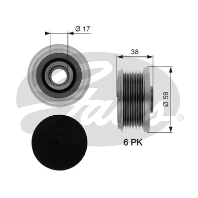Gates Overrunning Alternator Pulley OAP7077