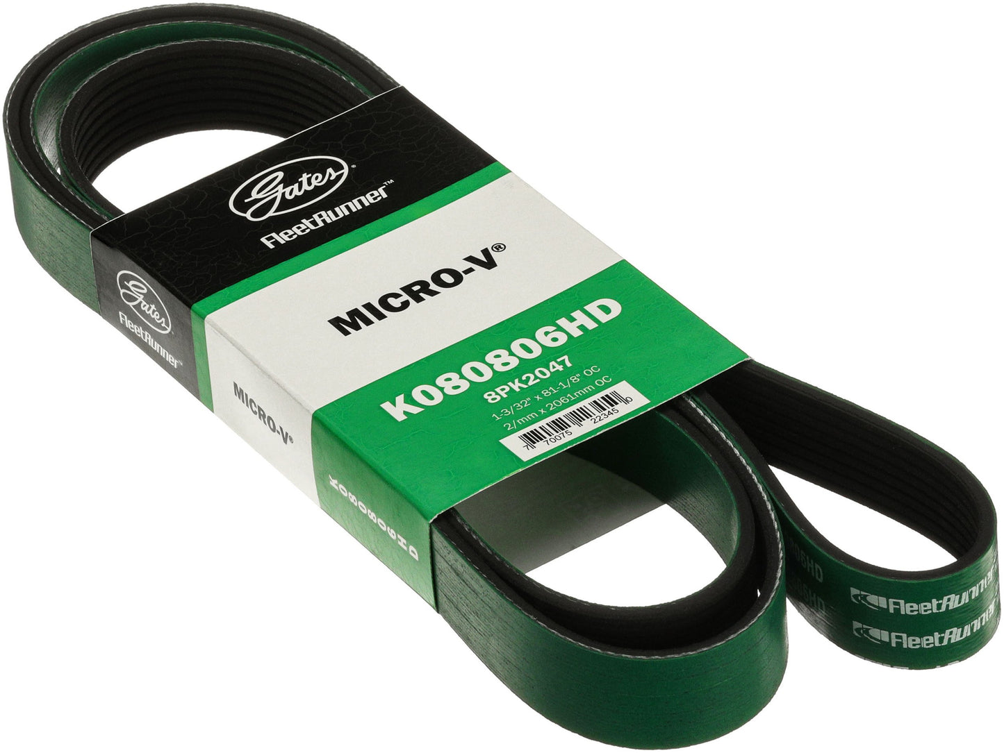 Gates Heavy Duty Micro-V Belt 8PK2047HD
