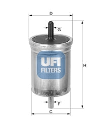 UFI Filters Fuel Filter 31.513.00
