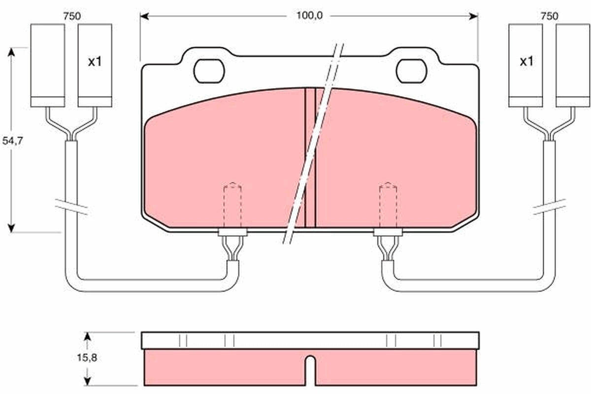 TRW Brake Pad Set GDB902