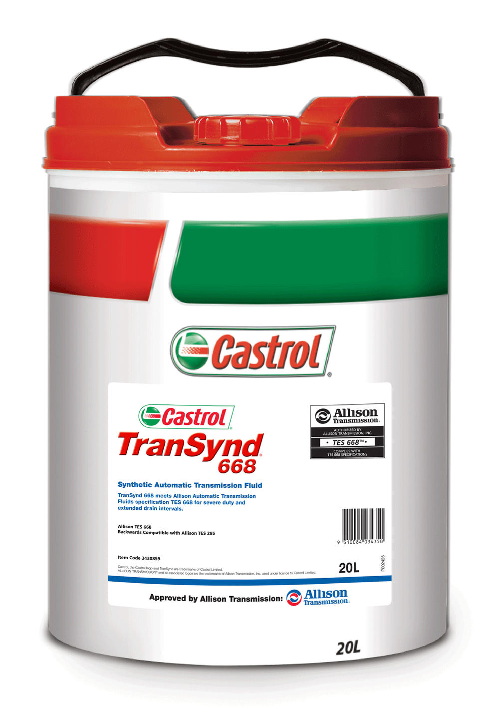 Castrol TRANSYND 668 Auto Trans Fluid 20L 3430859