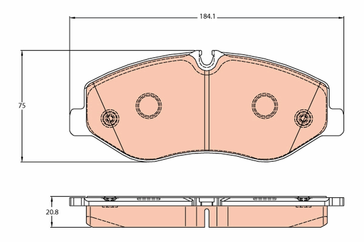 TRW Brake Pad Set GDB2103