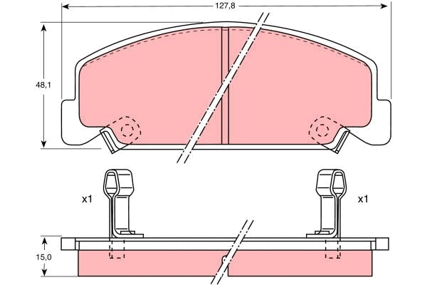 TRW Brake Pad Set GDB764DT