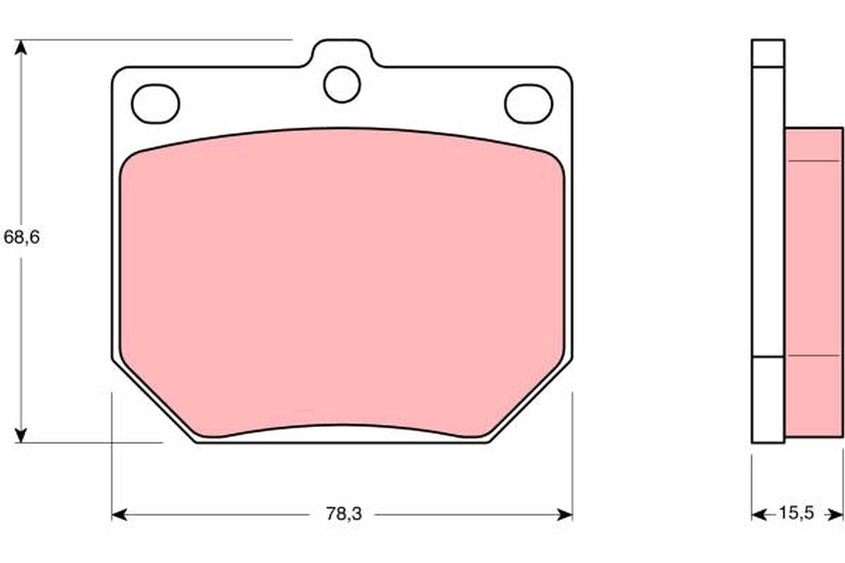 TRW Brake Pad Set GDB232
