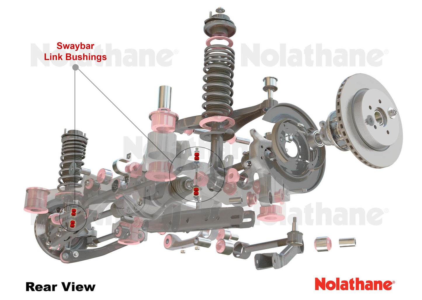 Nolathane Front Axle Sway Bar Link - Bushing Kit 42477