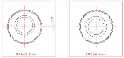 SuperPro Front Control Arm Lower-Inner Rear Bush Kit Single Offset Fits Honda SPF3463K