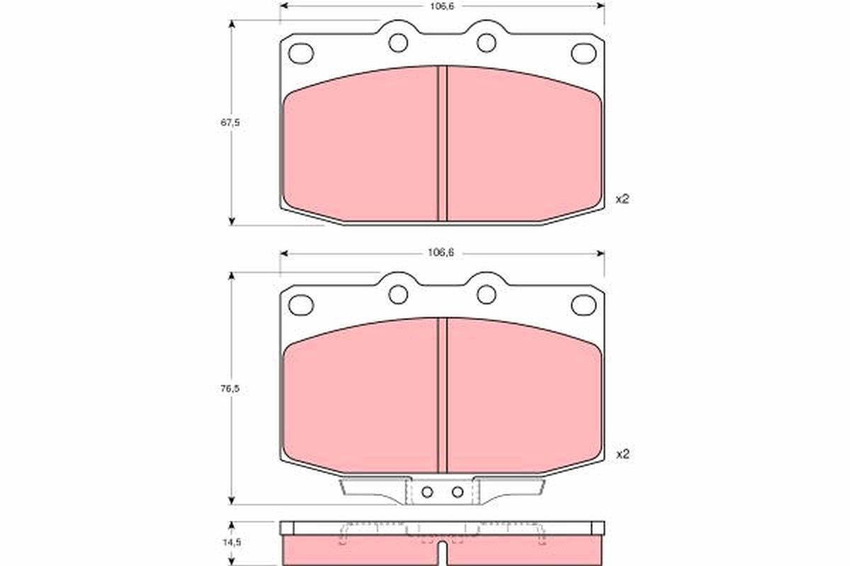 TRW Brake Pad Set GDB377