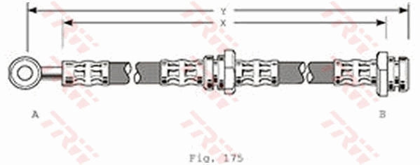TRW Brake Hose PHD215