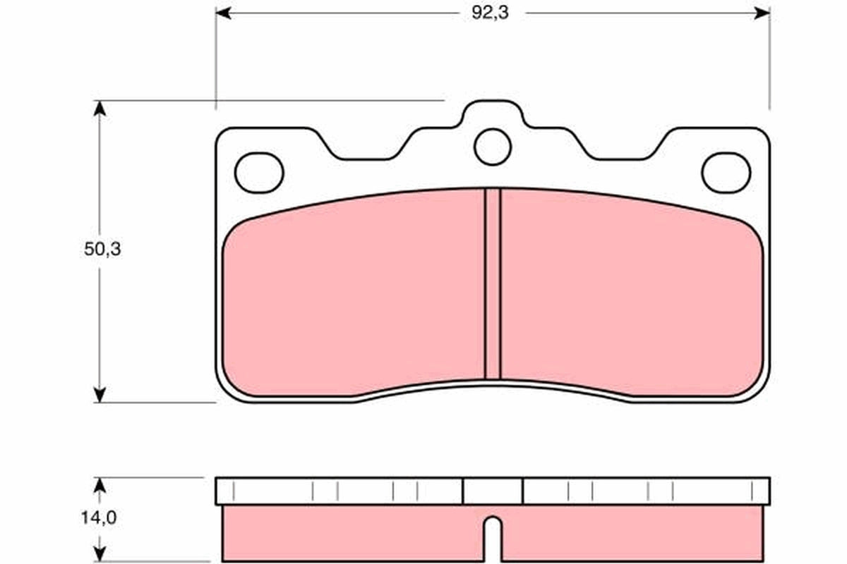 TRW Brake Pad Set GDB193