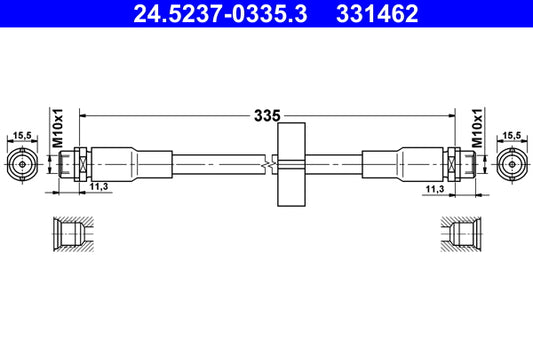ATE Brake Hose Front 24.5237-0335.3