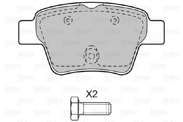 Valeo Brake Pad Set Rear 598702