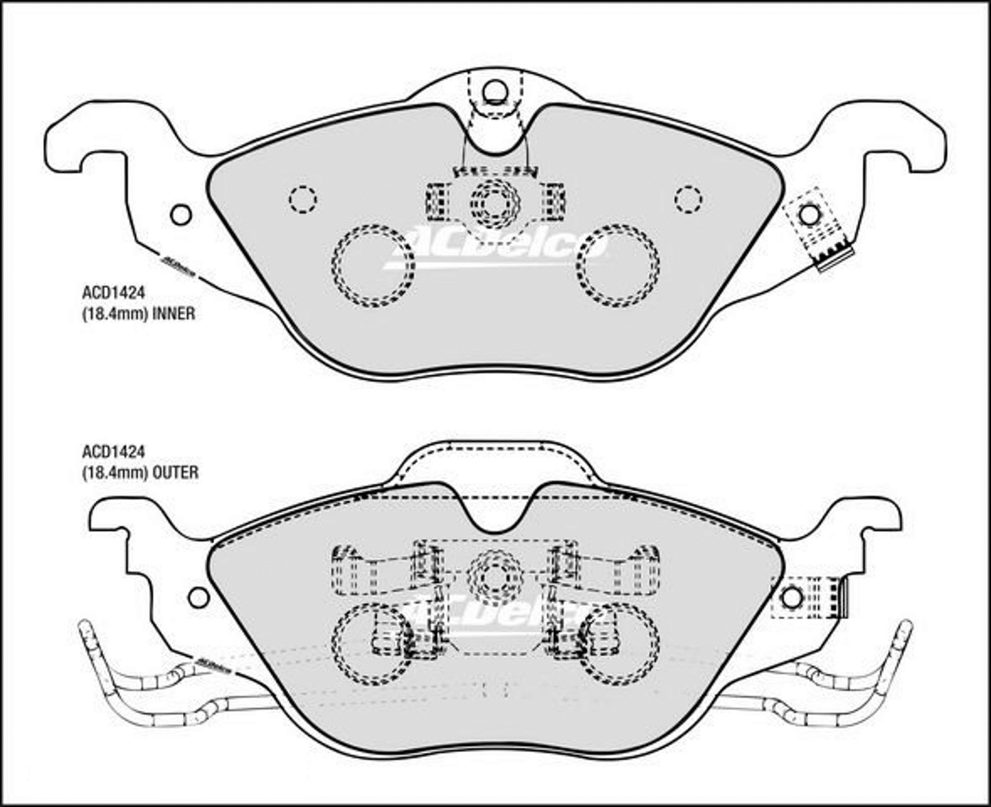 ACDelco Durastop Brake Pad Set ACD1424