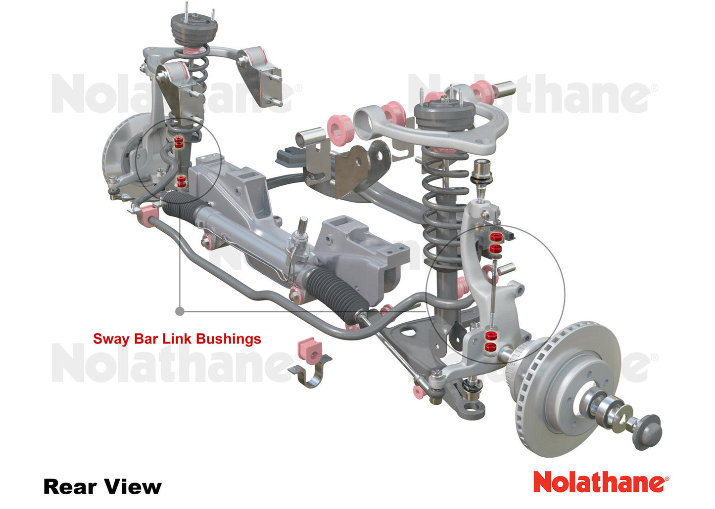 Nolathane Front Axle Sway Bar Link - Bushing Kit 42477