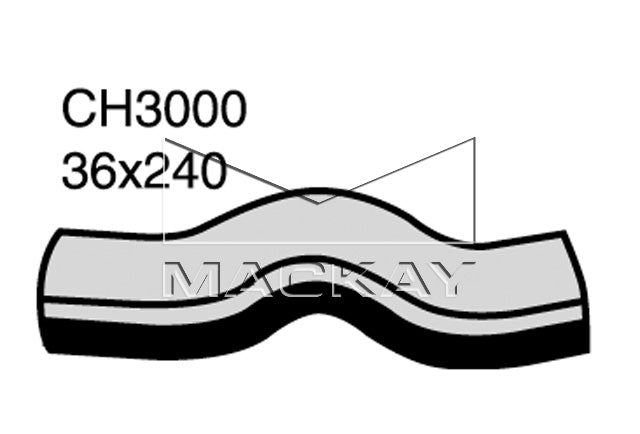 Mackay Bottom Radiator Hose CH3000