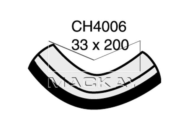 Mackay Bottom Radiator Hose CH4006