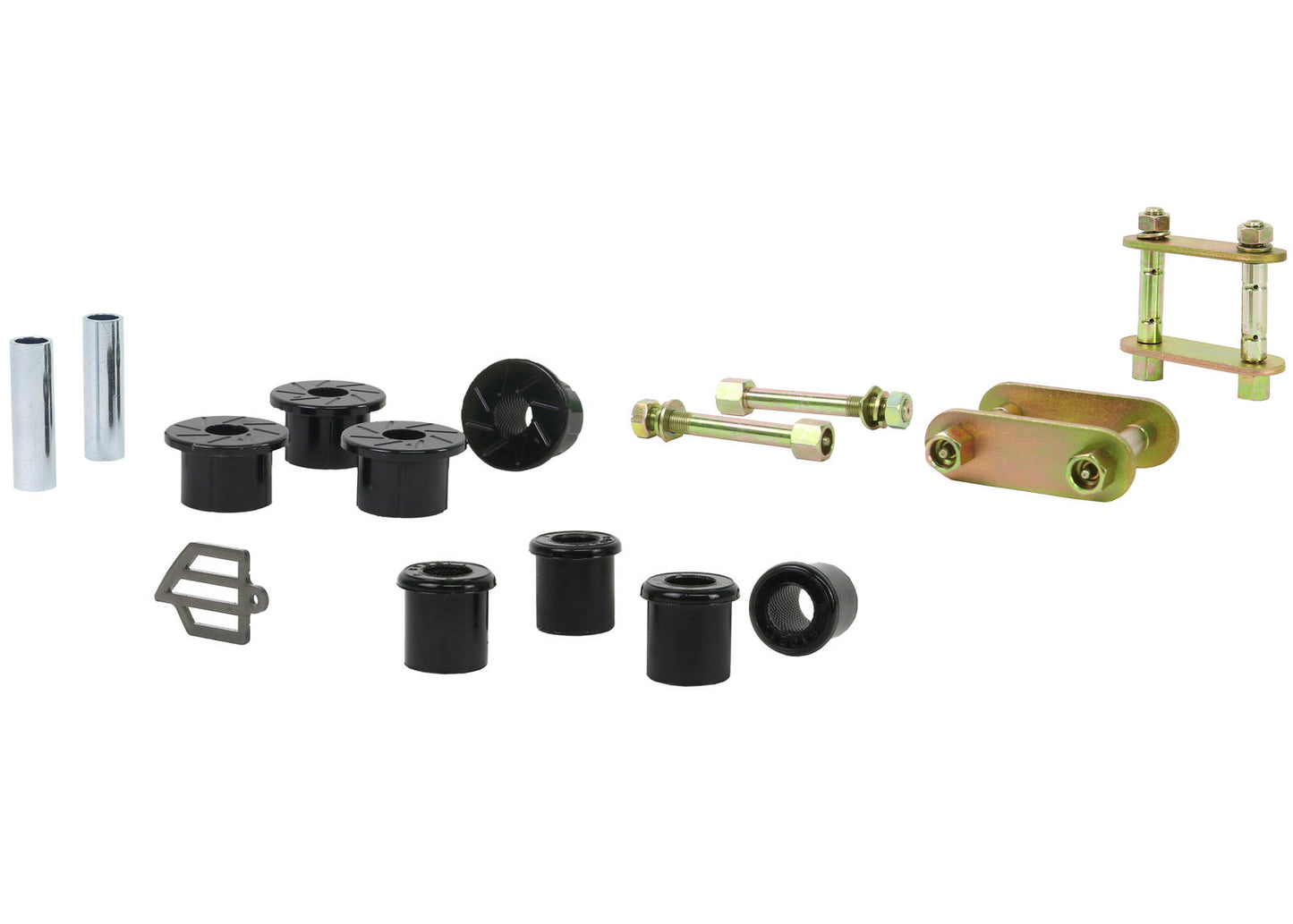 Whiteline Shackle And Pin Kit Rear Spring Bushing And Greaseable WEK117