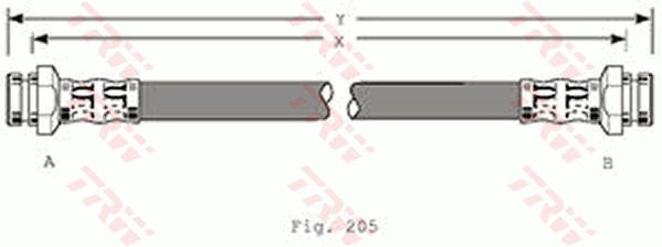TRW Brake Hose PHA218