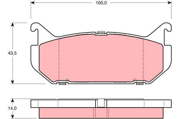 TRW Brake Pad Set GDB1140DT