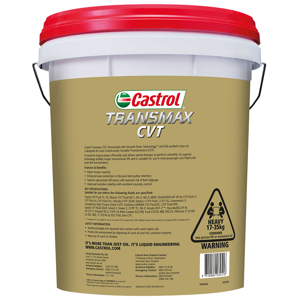 Castrol TRANSMAX CVT Auto Trans Fluid 20L 3425325