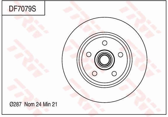 TRW Disc Brake Rotor DF7079S