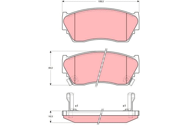 TRW Brake Pad Set GDB1012DT