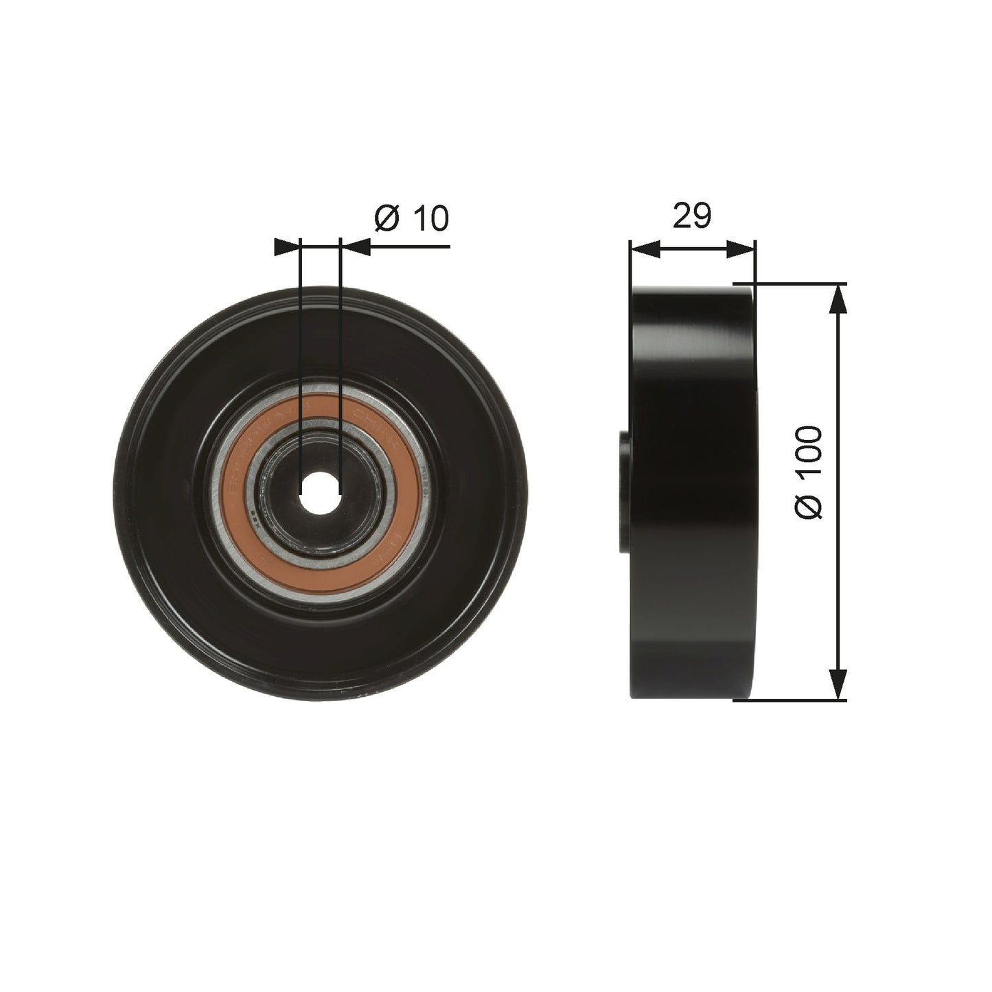 Gates Engine Idler Pulley 36008