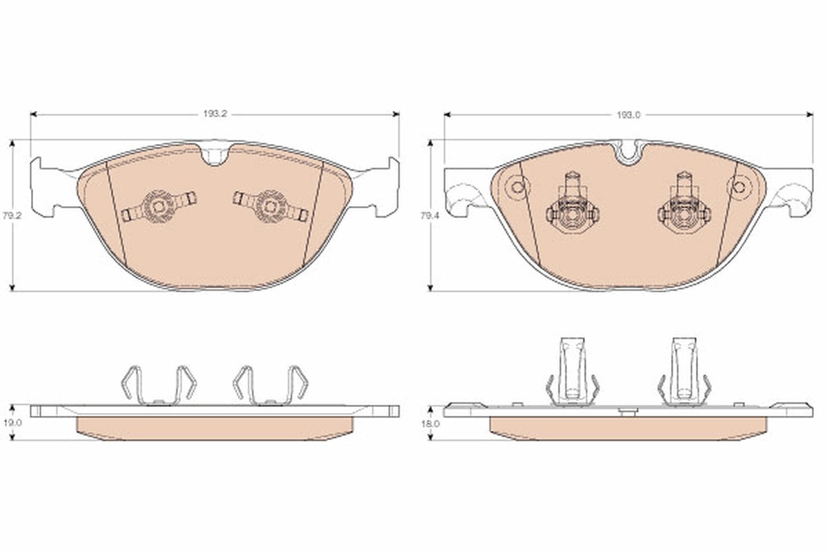 TRW Brake Pad Set GDB1963