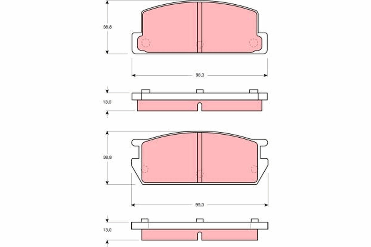 TRW Brake Pad Set GDB214