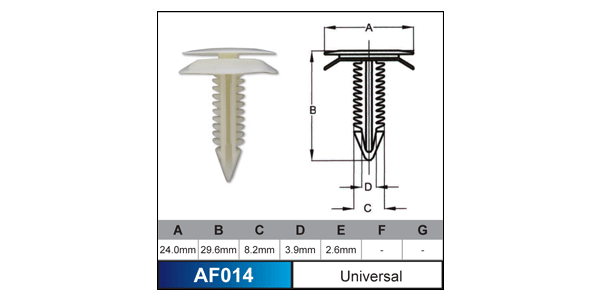 Nice Products Fastener Universal (10) Af014 Af0 AF014-10
