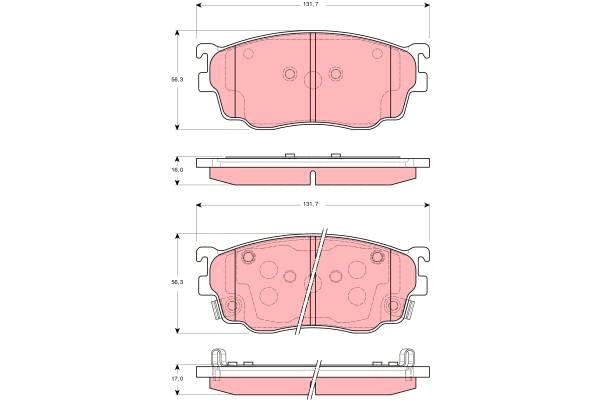 TRW Brake Pad Set GDB3253DT