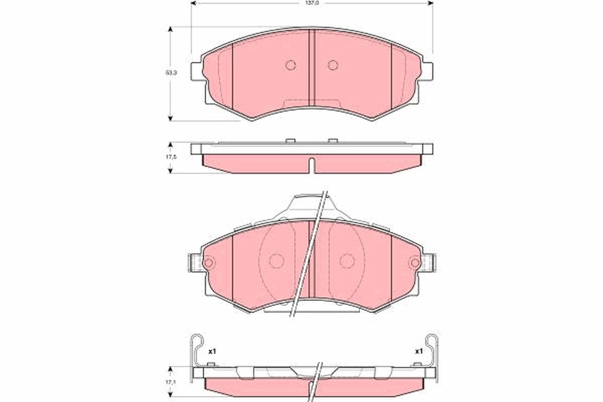 TRW Brake Pad Set GDB3283