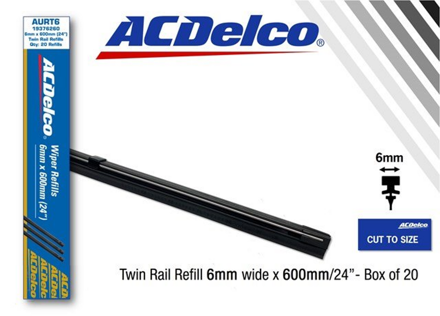 ACDelco 6mm Wiper Blade Refill 24" AURT6