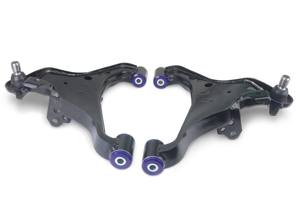 SuperPro Front Lower Control Arm Kit to suit Nissan Navara D40 Thailand build manual models TRC550